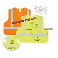 Polyester Mesh Safety Vest w/ 2" Reflective Stripes